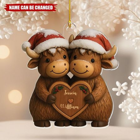 Personlig Par-Ku Jul Akryl Ornament